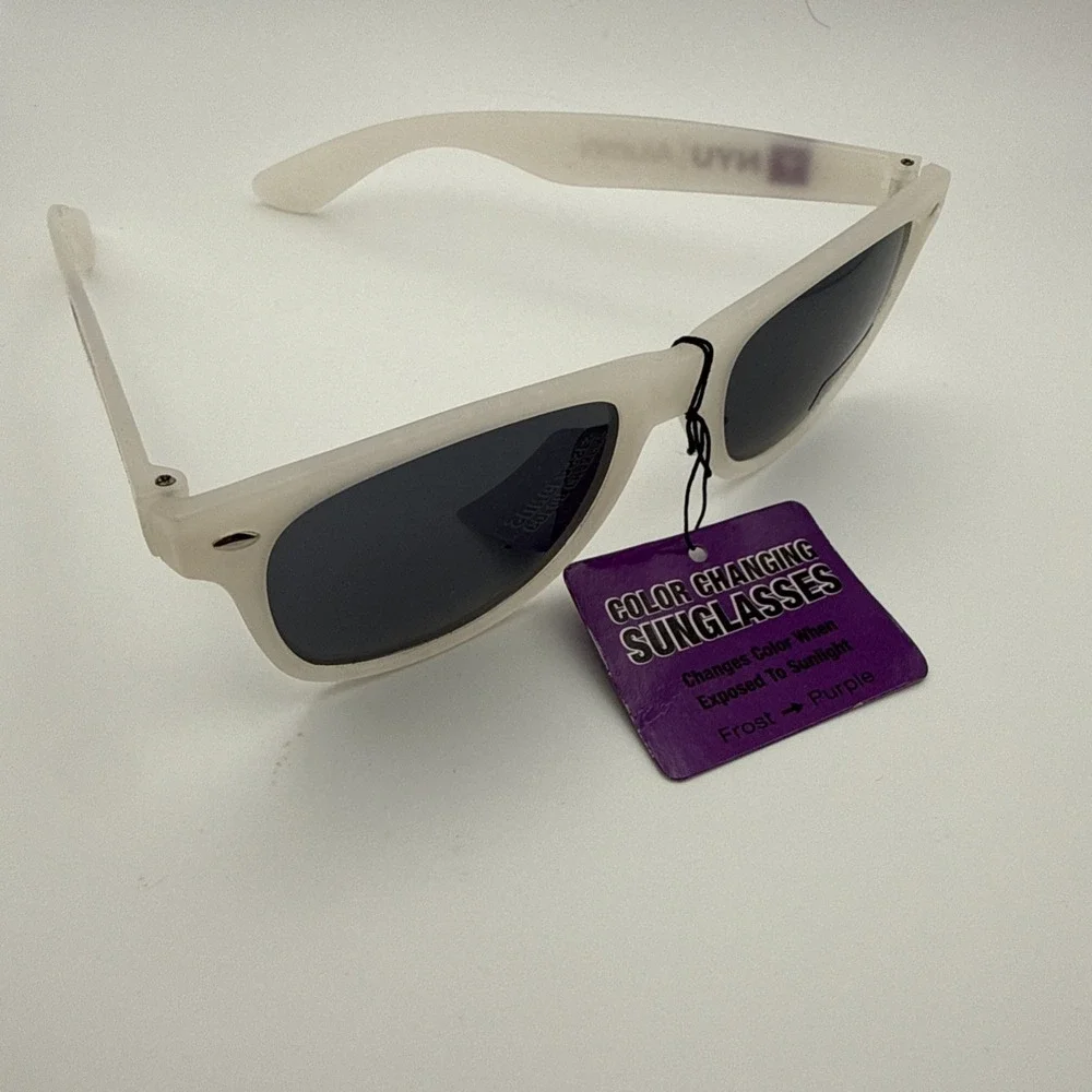 NYU Alumni New York University Sunglasses NEW Color Changing Frost to Purple